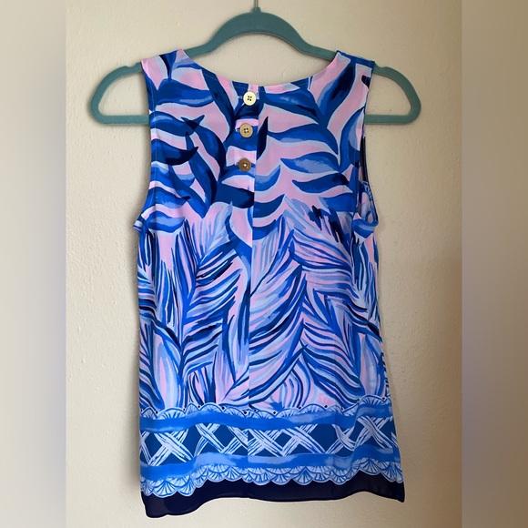 Lilly Pulitzer Pink Tropics Iona Engineered Tank XS - Picture 2 of 5
